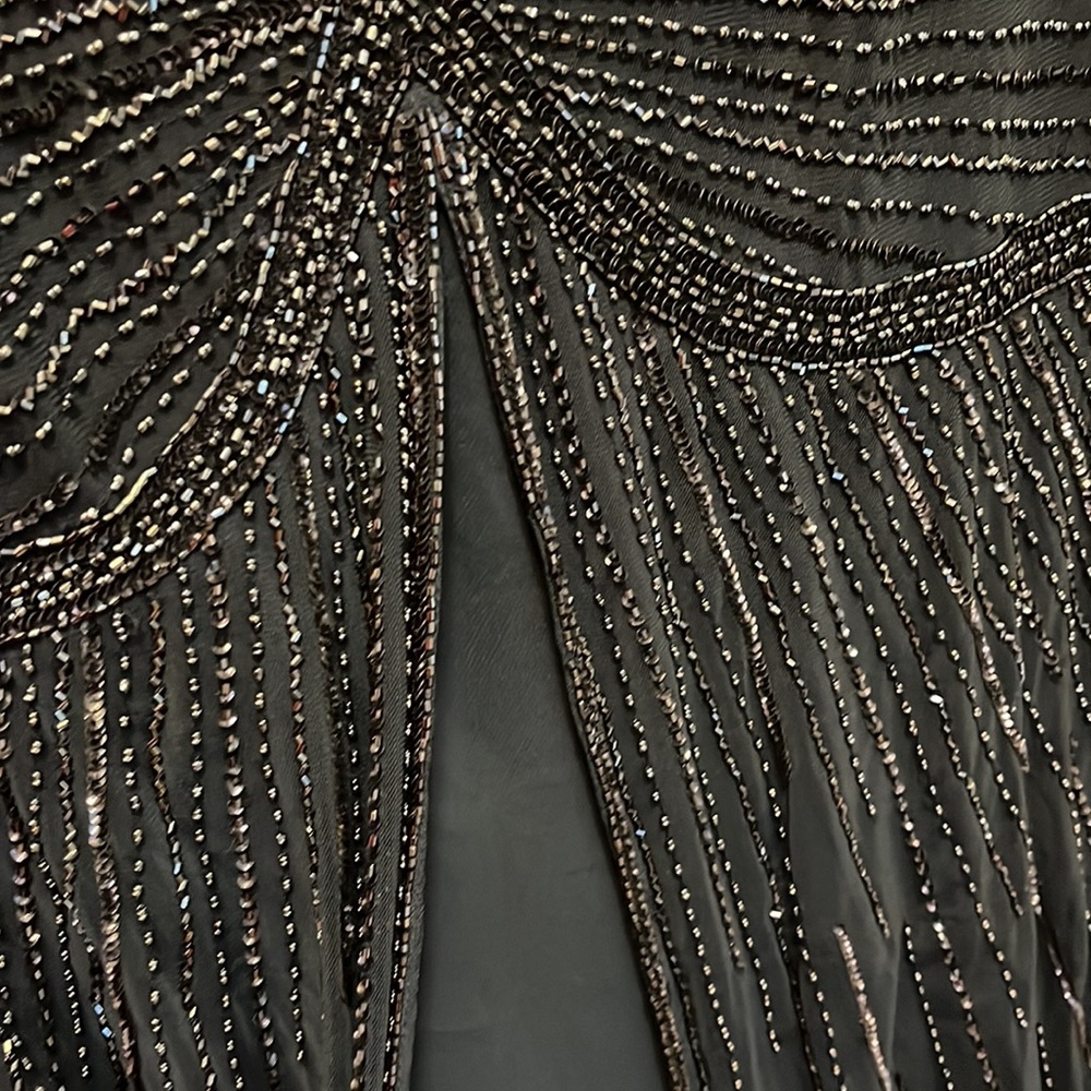 Gorgeous beaded navy dress size 14 - Picture 4 of 12